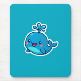 Tapis De Souris Happy Kawaii Baleine Sticker - mignon ami Océan