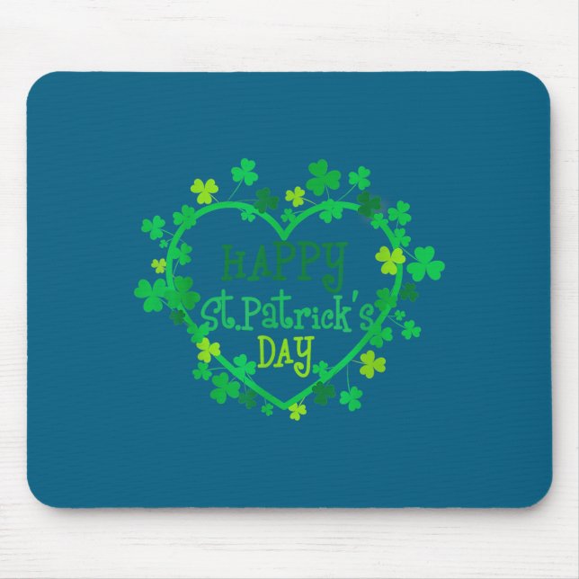 Tapis De Souris Happy St. Patrick's Day Funny Saint Patrick Irish  (Devant)