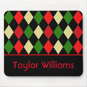 Tapis De Souris Harlequin Motif géométrique de vacances Personnali