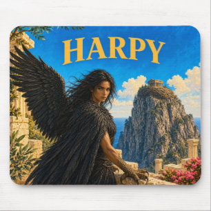 Tapis De Souris Harpie, Monstre de Fantasy Gothique