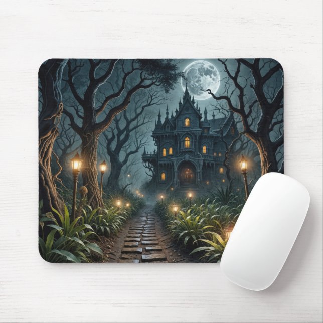 Tapis De Souris Haunted Mansion In Moonlight (Avec souris)
