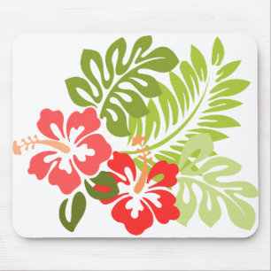 Tapis De Souris Hawaii Hibiscus Flora Fleurs Florales Florales Fle