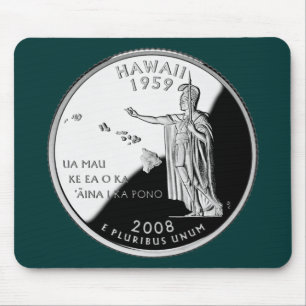 Tapis De Souris Hawaii State Faux Quarter