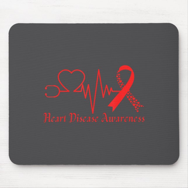 Tapis De Souris Heart Disease Awareness Go Red In February Health  (Devant)