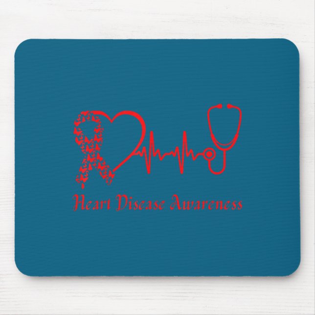 Tapis De Souris Heart Disease Awareness Go Red In February Health  (Devant)