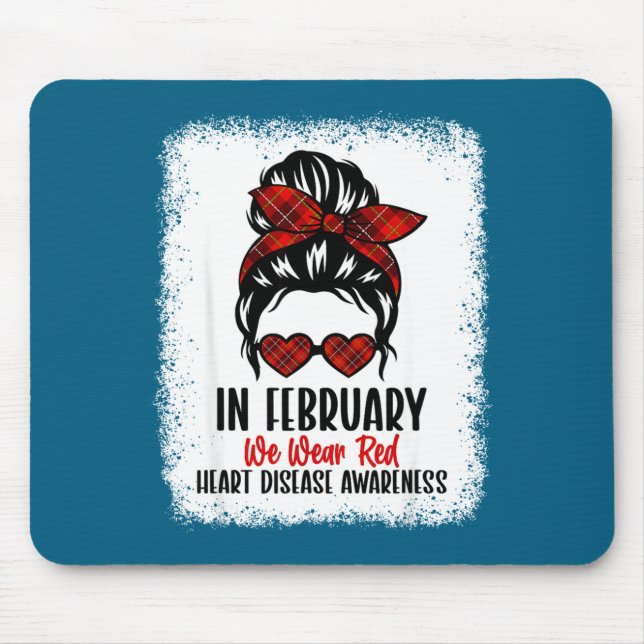 Tapis De Souris Heart Health Heart Disease Awareness Heartbeat Chd (Devant)