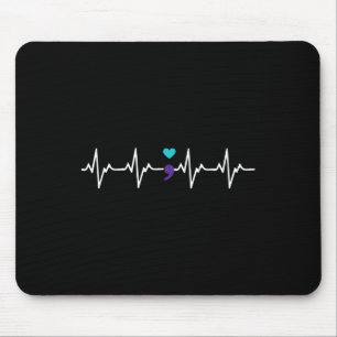 Tapis De Souris Heartbeat Semicolon Prix de prévention du suicide