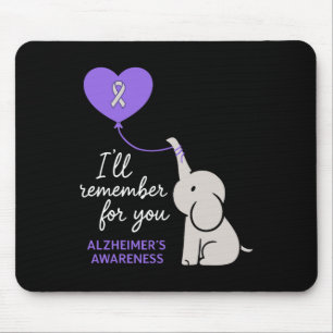 Tapis De Souris Heimerheimer's Awareness Purple Elephant I'll Reme