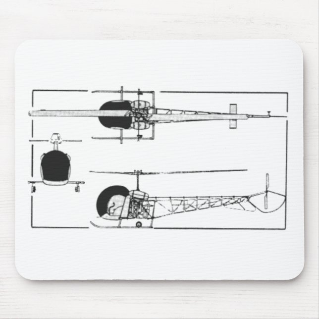 Tapis De Souris Hélicoptère de Bell 47 (Devant)