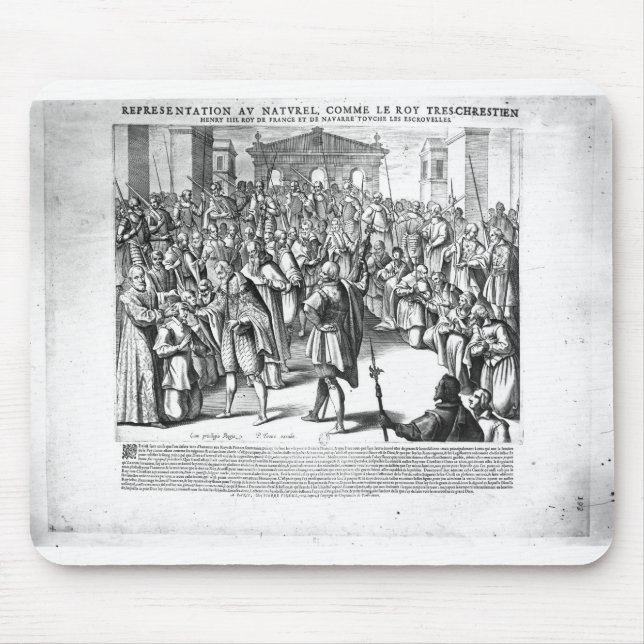 Tapis De Souris Henri IV guérissant les victimes de la scrofule (Devant)