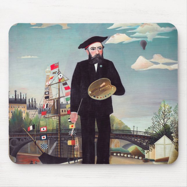 Tapis De Souris Henri Rousseau - Mon portrait-Paysage (Devant)