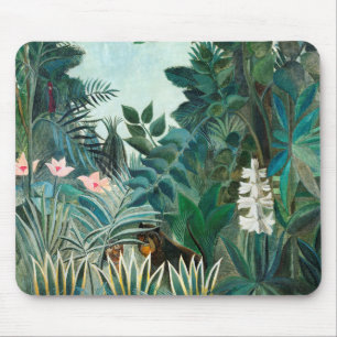 Tapis De Souris Henri Rousseau Paysage avec Singes Botanique Ga