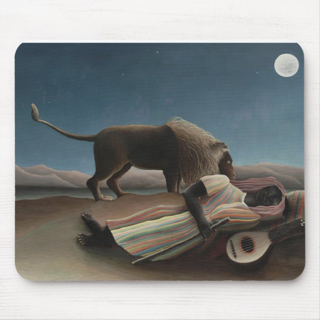 Tapis De Souris Henri Rousseau's The Sleeping Gypsy (Devant)
