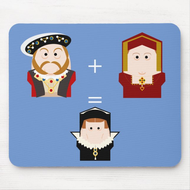 Tapis De Souris Henri VIII + Catherine d'Aragon = Marie I (Devant)