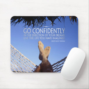 Tapis De Souris Henry David Thoreau Citation inspirante Confiance