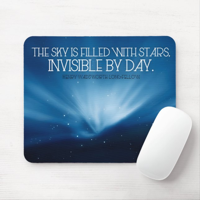Tapis De Souris Henry Wadsworth Longfellow Citation Inspiration Sk (Avec souris)