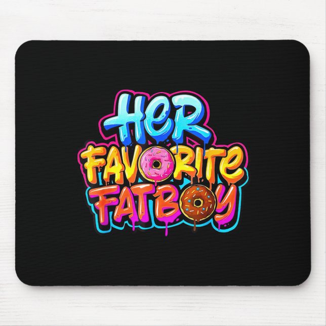 Tapis De Souris Her Favorite Fatboy Funny Donut Lover Humor  (Devant)