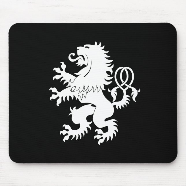 Tapis De Souris Héraldique effrénée croisée Mousepad de lion de (Devant)