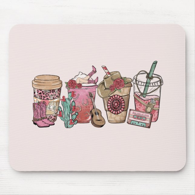 Tapis De Souris Heure du café Cowboy (Devant)