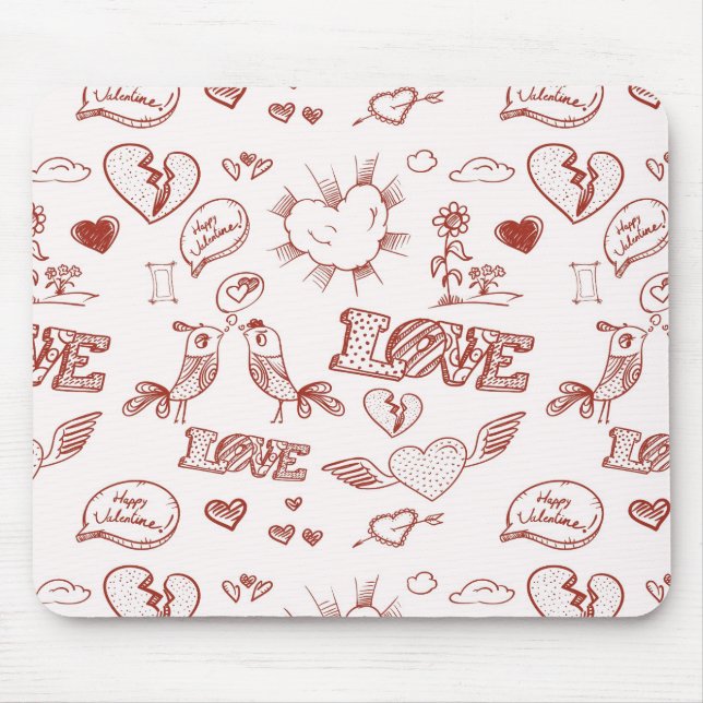 Tapis De Souris Heureuse Sainte-Valentin (Devant)