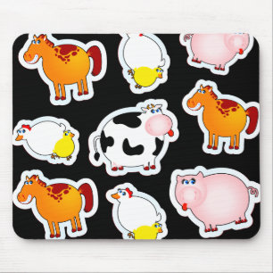 Tapis De Souris Heureux arrière - plan agricole, mousepad