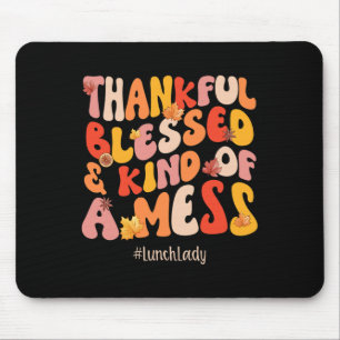 Tapis De Souris Heureux Bienheureux Déjeuner Lady Vibes Automne Th