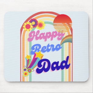 Tapis De Souris Heureux papa rétro