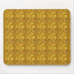 Tapis De Souris Hexagones d'or