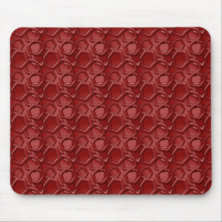 Tapis De Souris Hexagons rouges