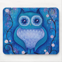 hibou bleu
