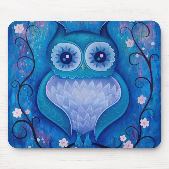 Tapis De Souris hibou bleu (Devant)