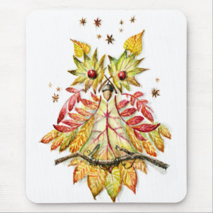 Tapis De Souris Hibou de feuillage