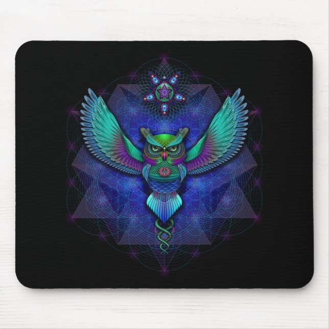Tapis De Souris Hibou visionnaire Mousepad (Devant)