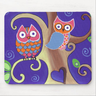 Tapis De Souris Hiboux crépusculaires