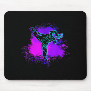Tapis De Souris High Kick Taekwondo Arts Martiaux Filles Femmes