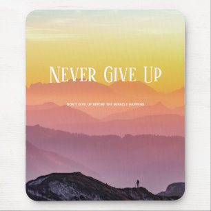 Tapis De Souris Hills Scenery Rainbow colours Motivation Quote