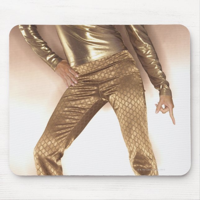 Tapis De Souris Hip woman in gold disco danser (Devant)