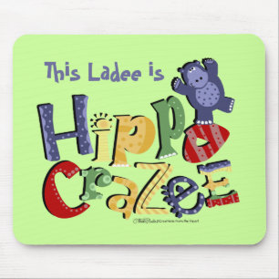 Tapis De Souris Hippo Crazee (sur les couleurs claires)