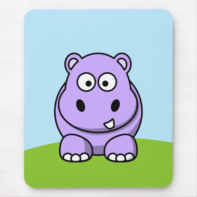 Tapis De Souris Hippo de lavande mignon (Devant)