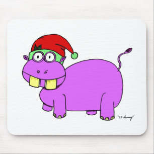 Tapis De Souris Hippo de Noël Mousepad