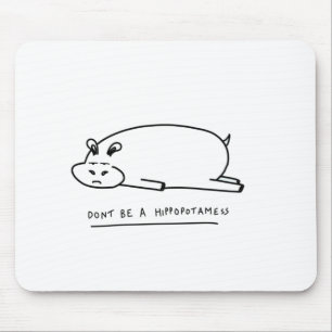 Tapis De Souris Hippo Moody avec un jeu de mots