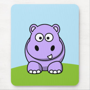 Tapis De Souris Hippopotame Lavande Mignon
