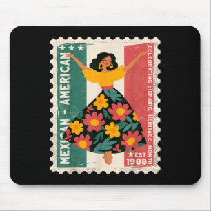 Tapis De Souris Hispanique Patrimoine Mexicain Américain Danseur F