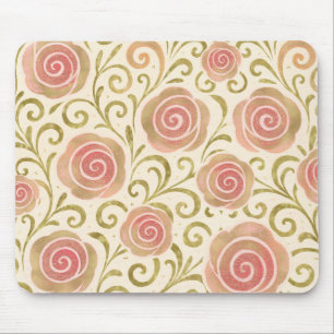 Tapis De Souris Histoire de conte de fées rose et or Roses de prin