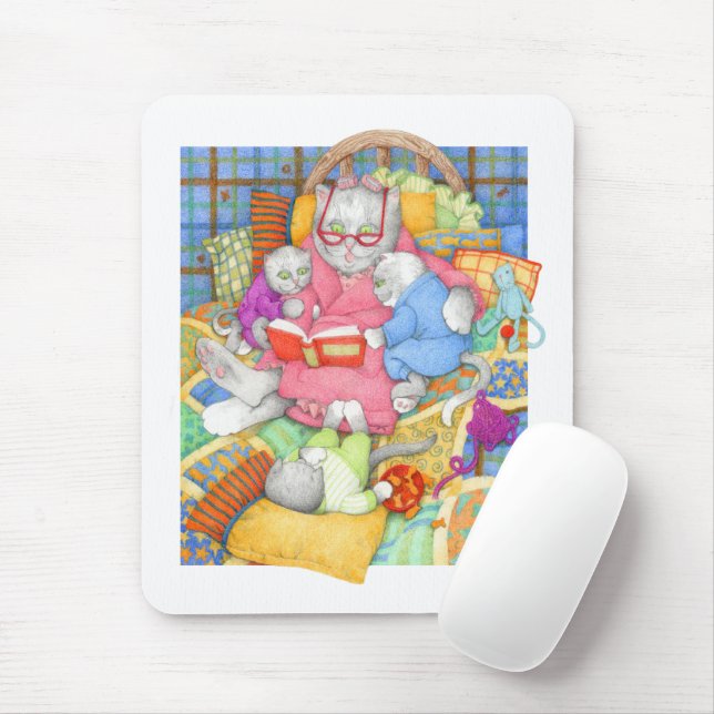 Tapis De Souris HISTOIRE DU LIT Mousepad - Blanc (Avec souris)