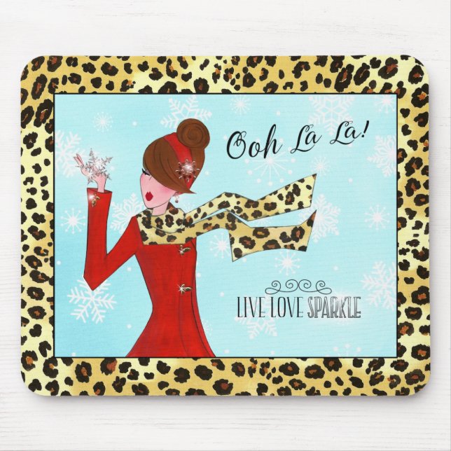 Tapis De Souris HIVER DIVA - Live Love Sparkle! (Devant)