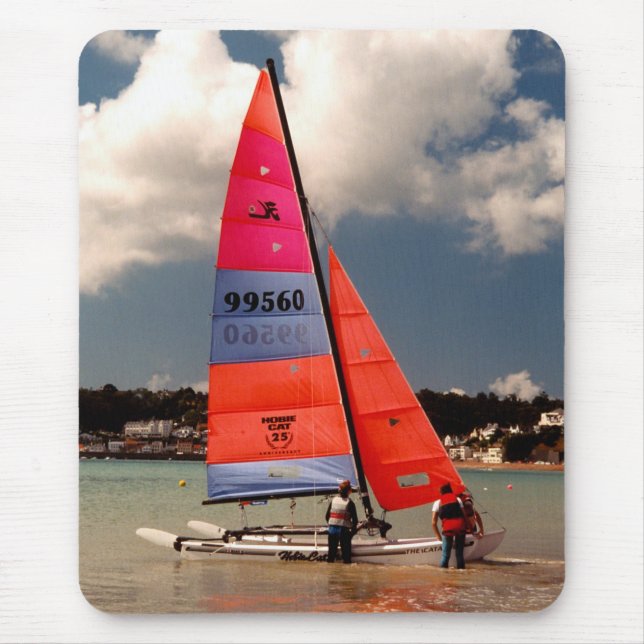 Tapis De Souris Hobie catamaran boat ready to sail mouse pad (Devant)
