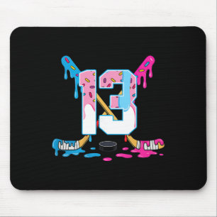 Tapis De Souris Hockey 13 ans Crème Glacée Goutte 13e Anniversaire