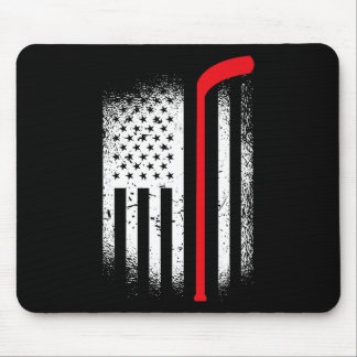 Tapis De Souris Hockey Drapeau Américain Hockey Patriotique