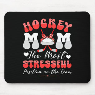 Tapis De Souris Hockey Maman Mignonne Poste le Plus Stressant Fête